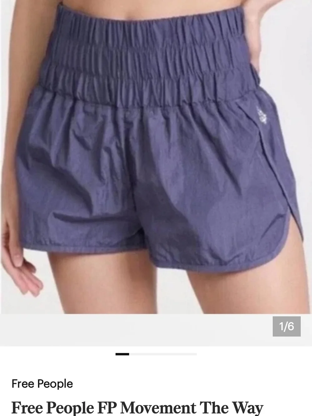 Free People Movement Way Home High-Waist Navy Shorts